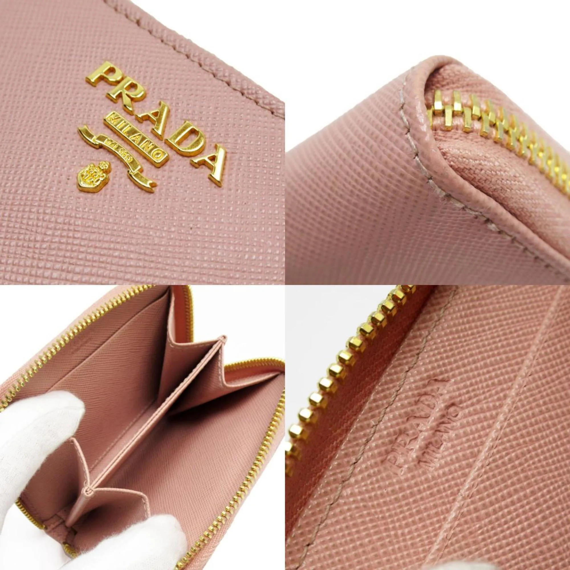Prada Saffiano Pink Leather Accessories