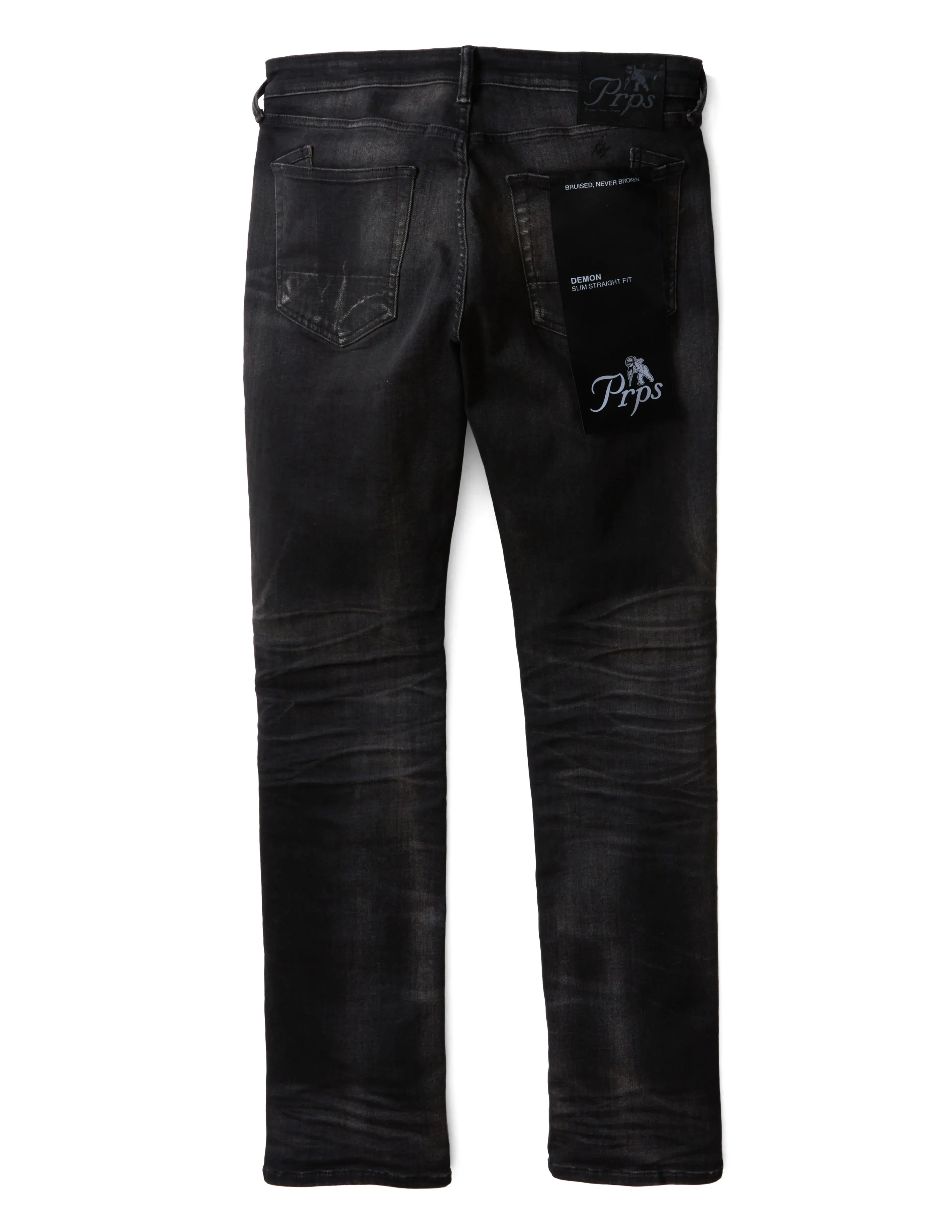 PRPS Black Straight Slim Fit Jeans