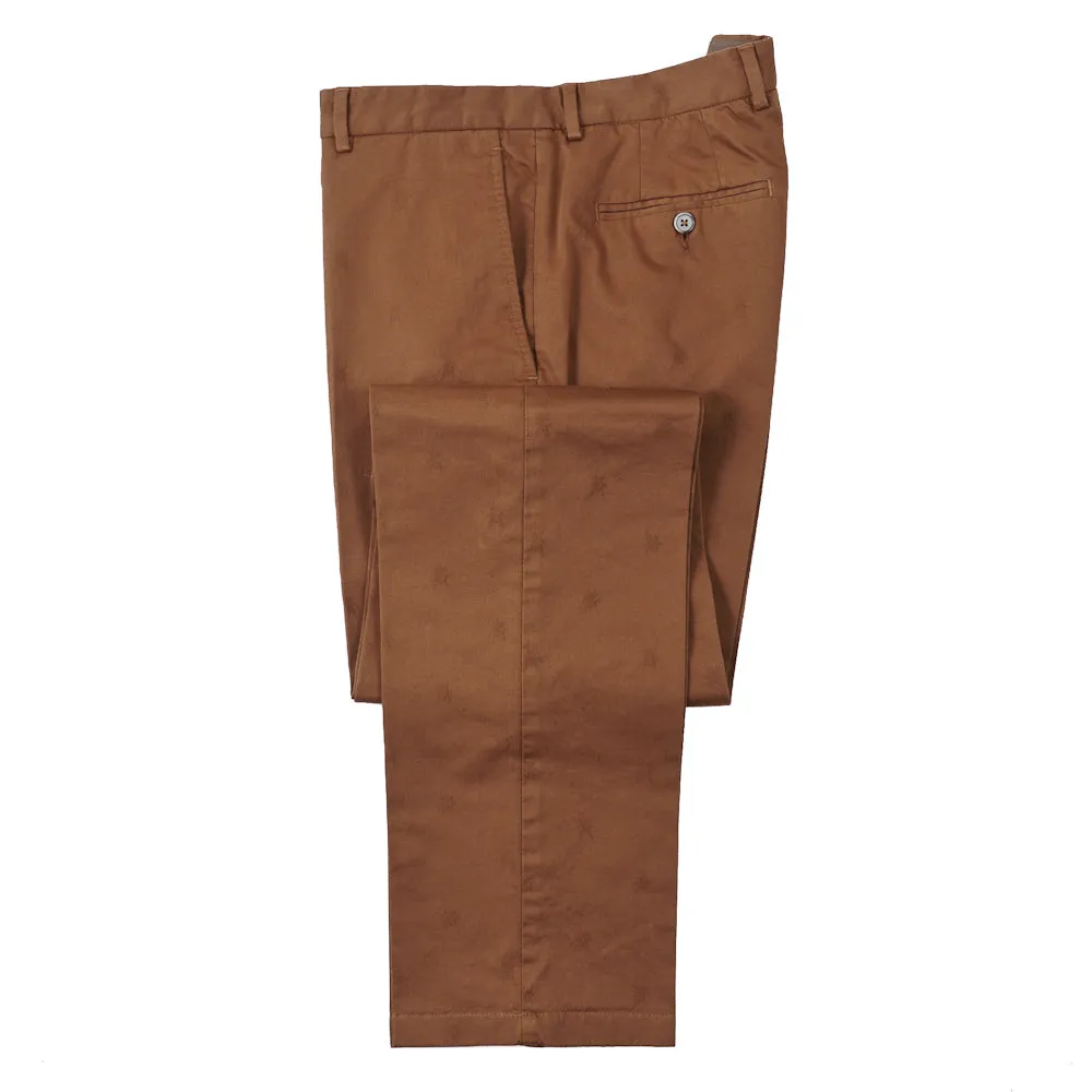 Roda Cocoa Brown Patterned Cotton Suit