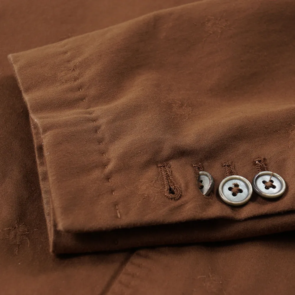 Roda Cocoa Brown Patterned Cotton Suit