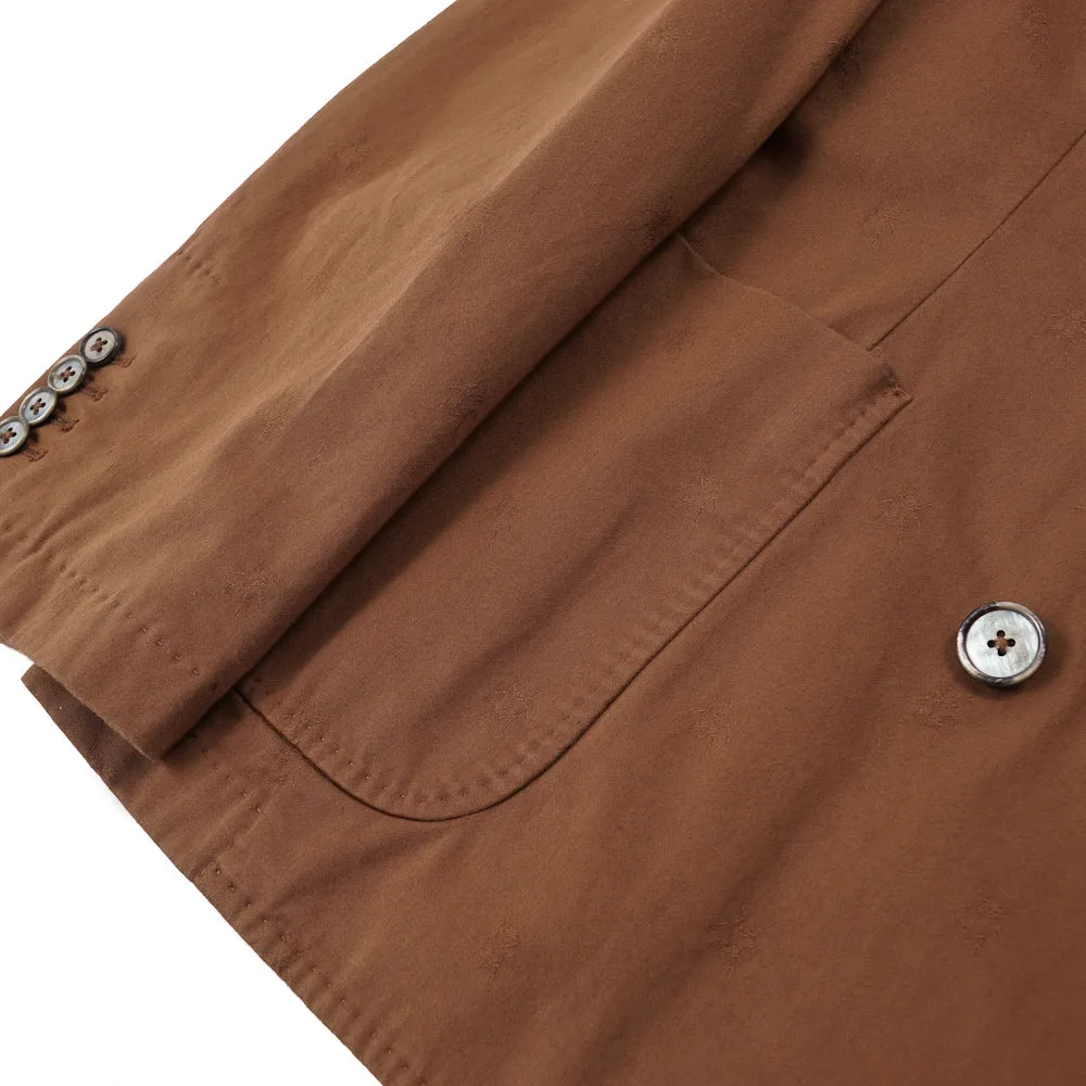 Roda Cocoa Brown Patterned Cotton Suit