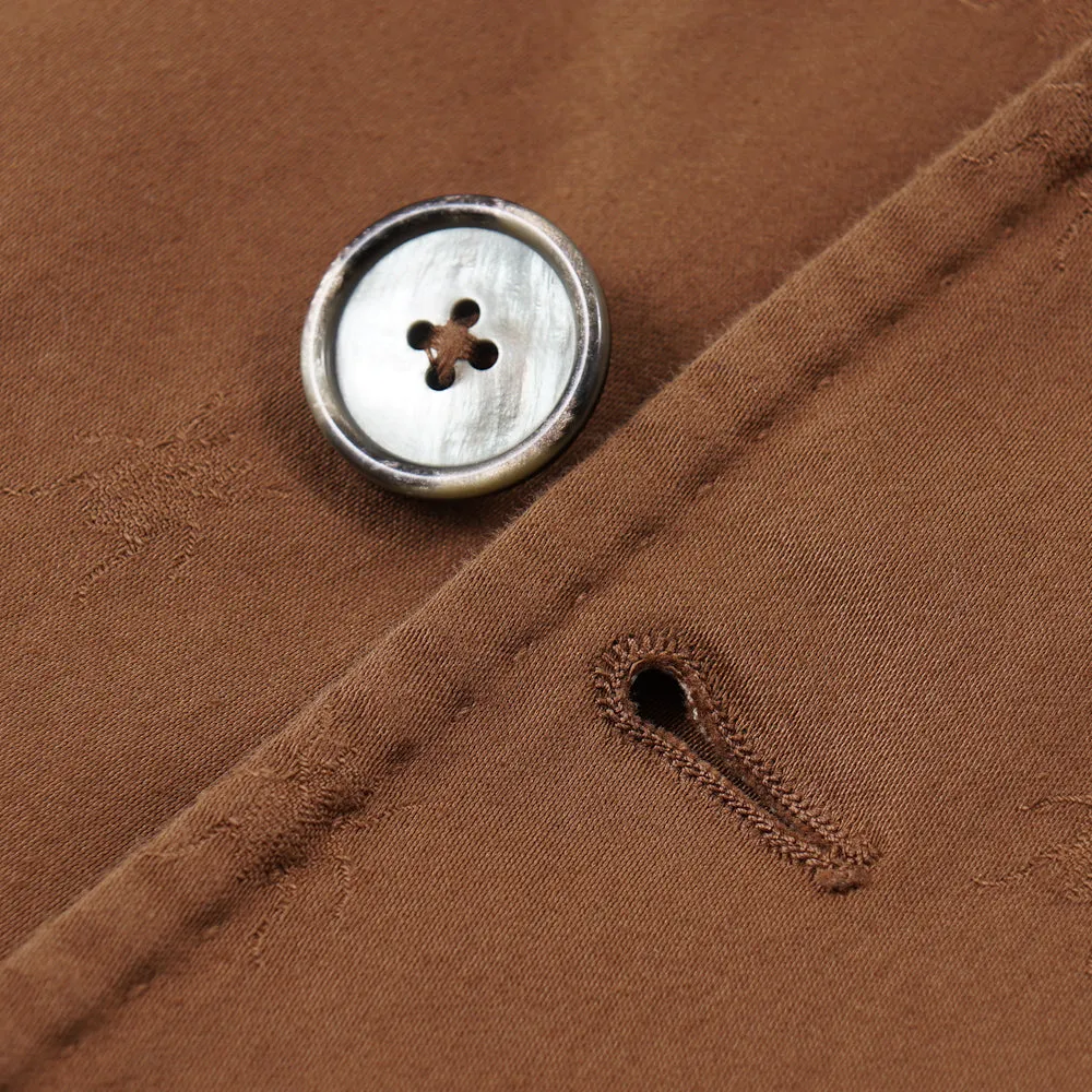 Roda Cocoa Brown Patterned Cotton Suit