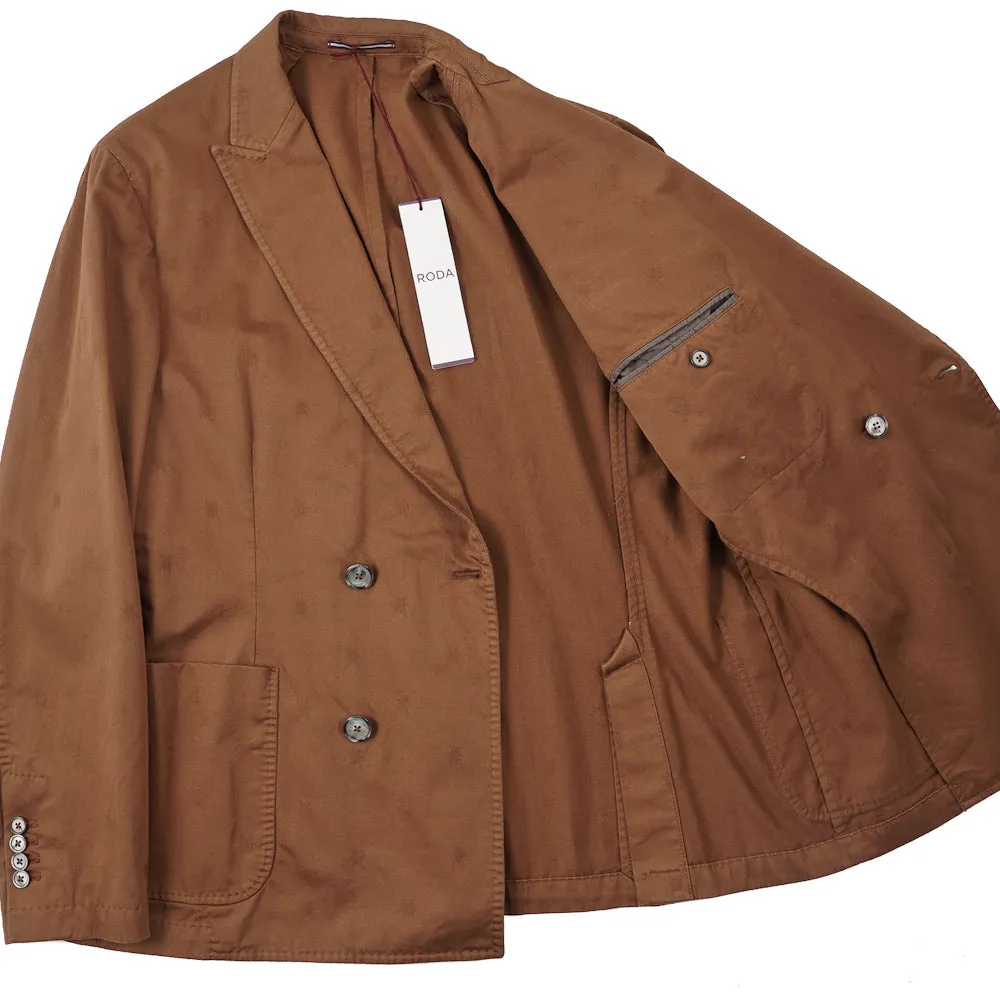 Roda Cocoa Brown Patterned Cotton Suit