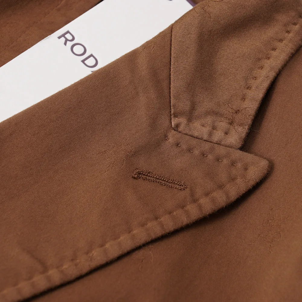Roda Cocoa Brown Patterned Cotton Suit