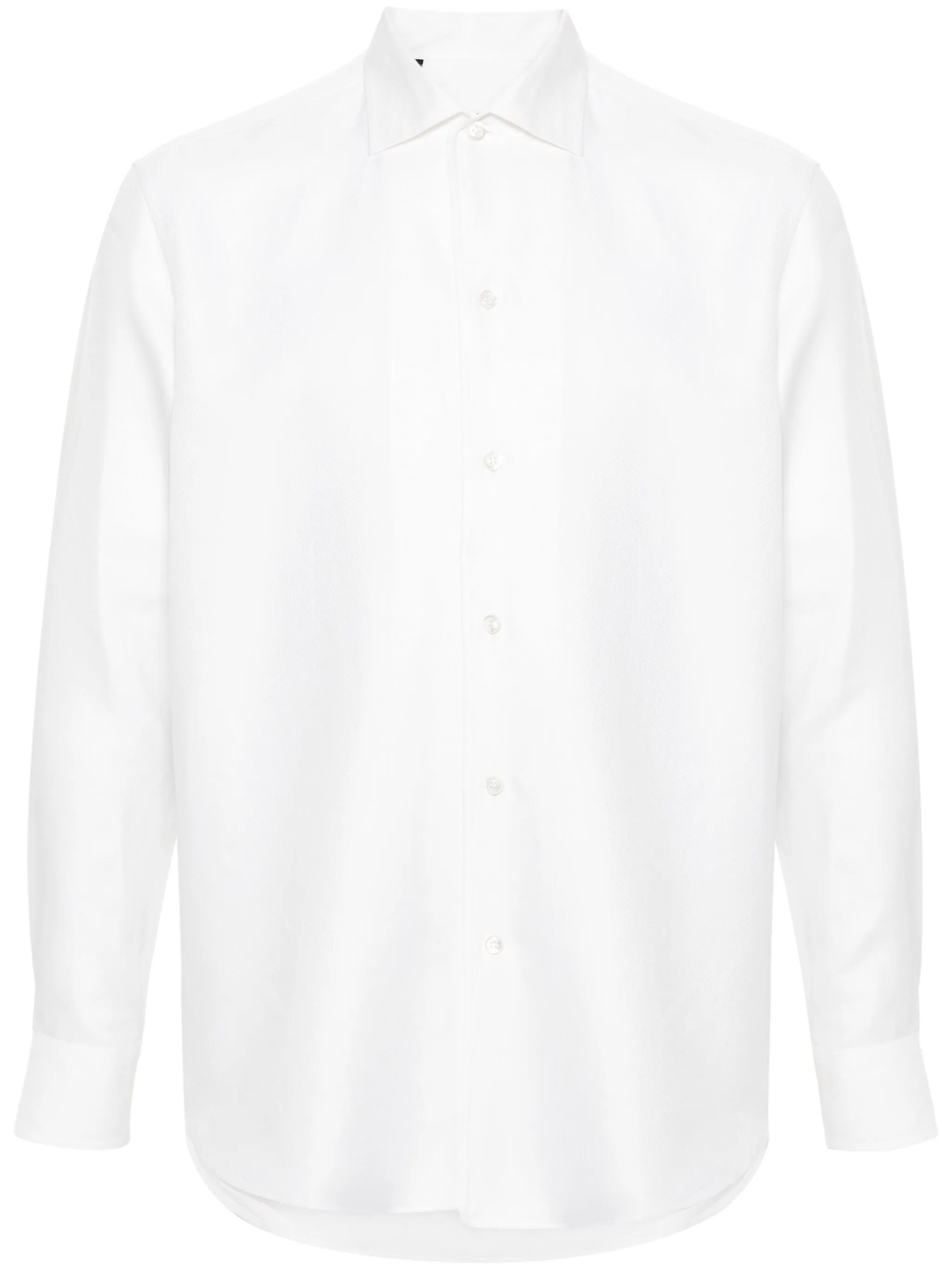 Spread-Collar Twill-Weave Shirt