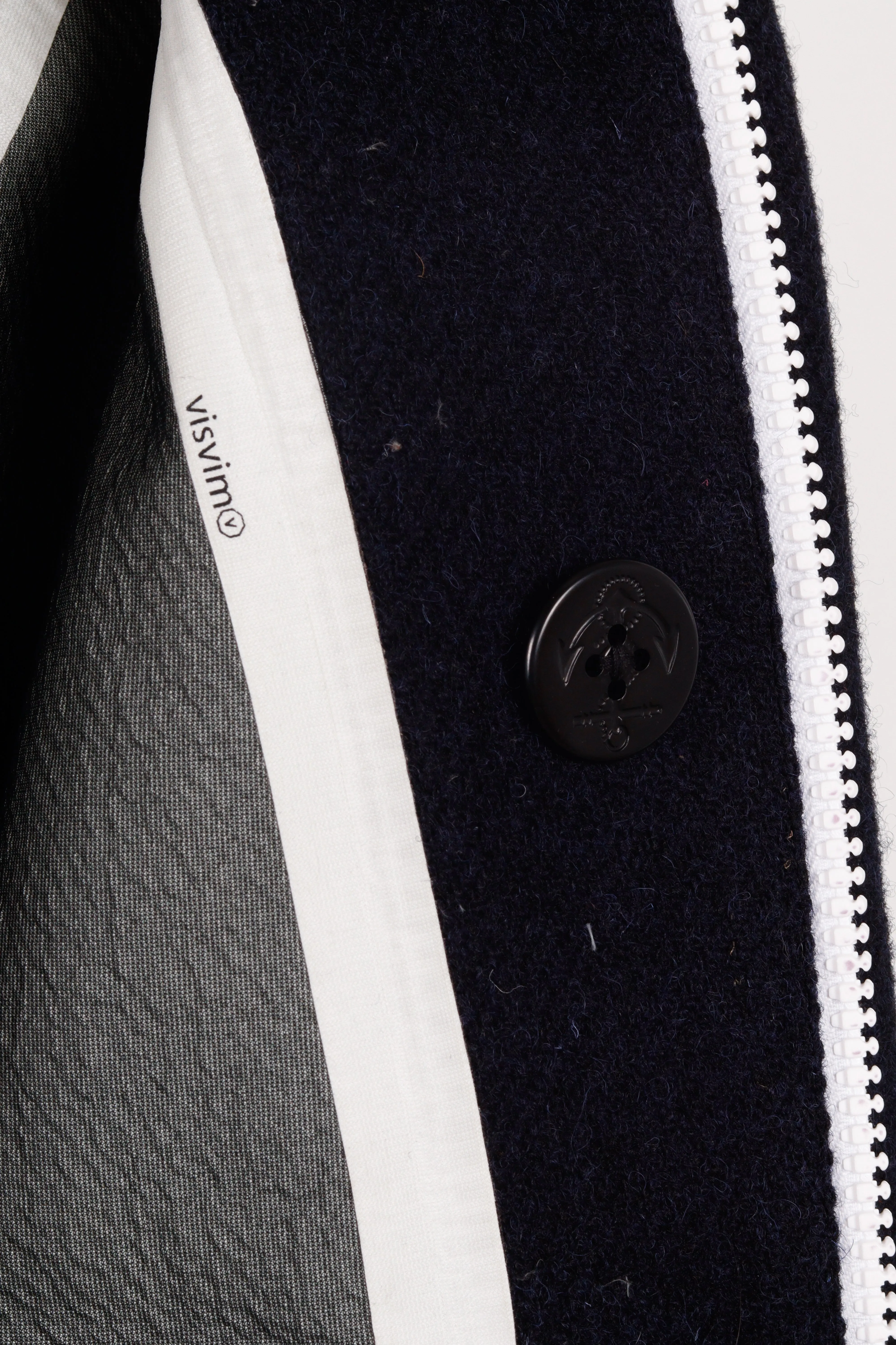 Visvim AW08 'Harris Tweed Lieutenant' Pea Coat Navy (2008)