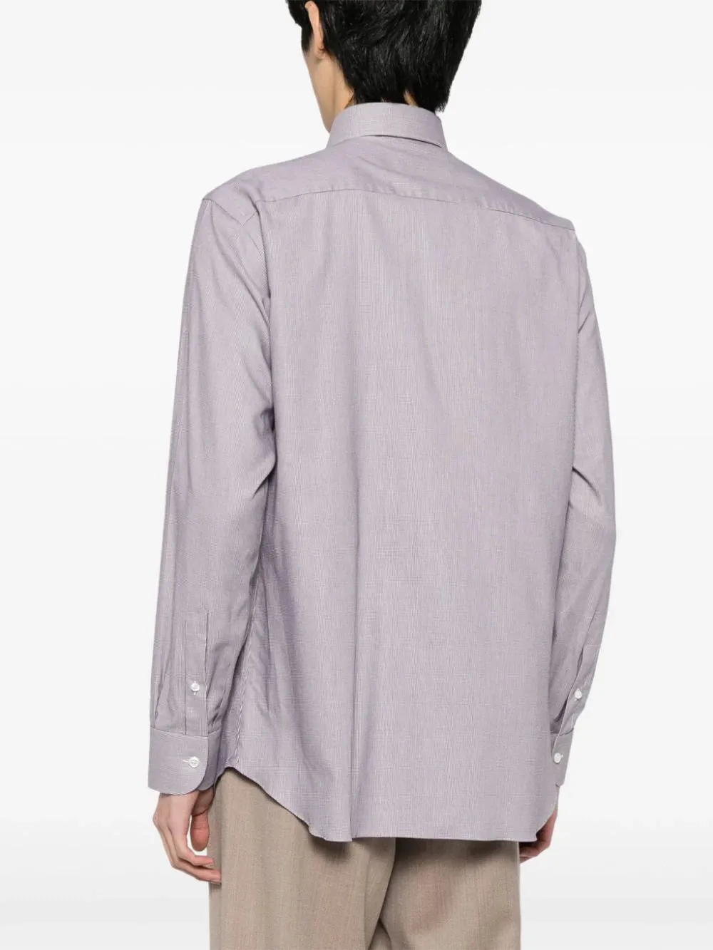 Zigzag-Jacquard Cotton Shirt